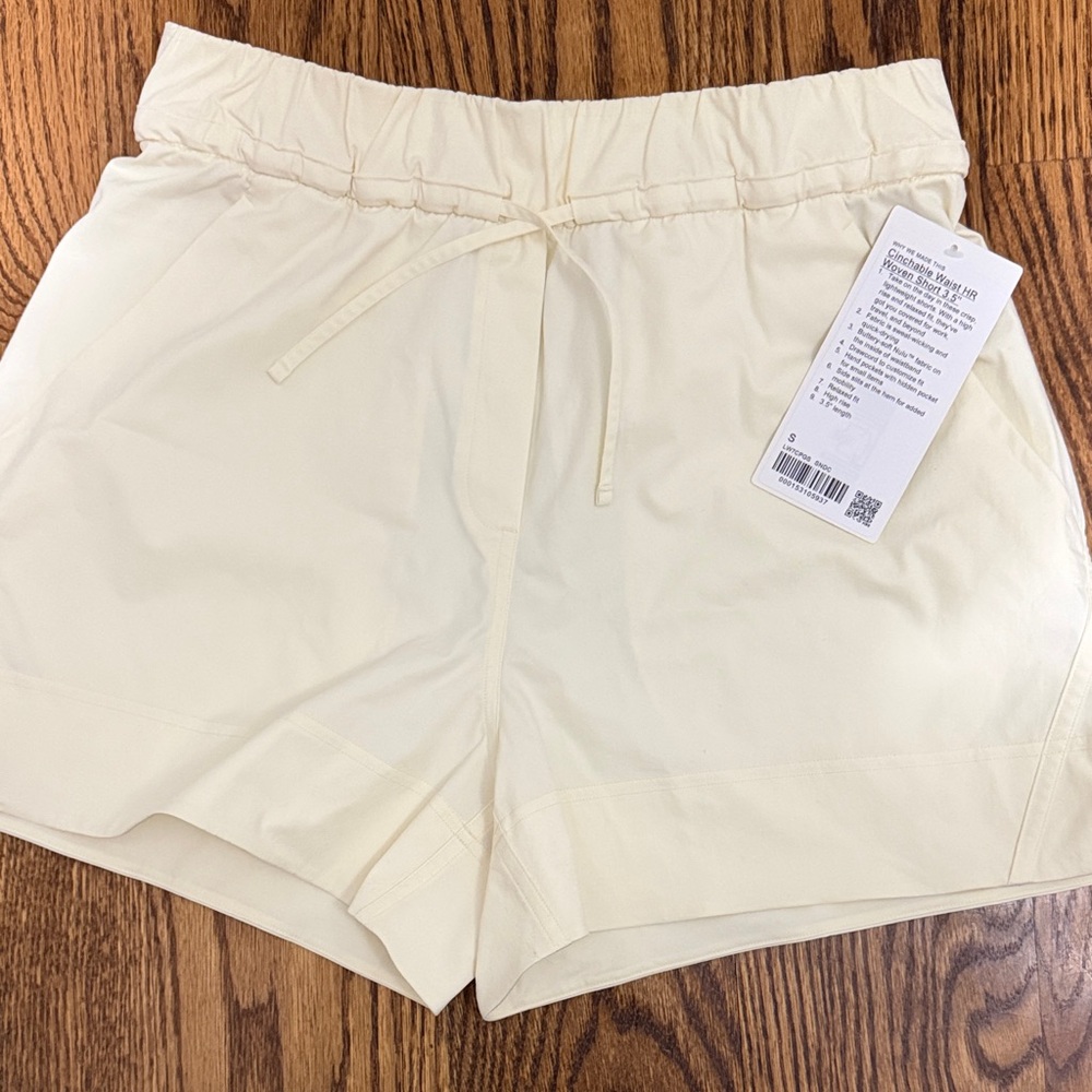 Lululemon Athletica Cream Athletic Shorts
